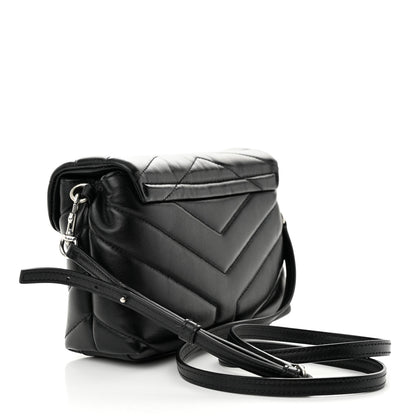 Saint Laurent Calfskin Y Quilted Monogram Toy Loulou Crossbody Bag Black 3 of 10