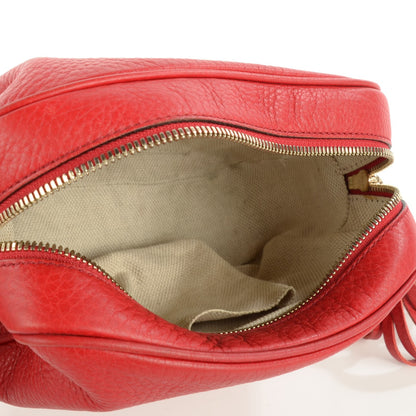 Gucci Pebbled Calfskin Small Soho Disco Bag Vibrant Red 4 of 6