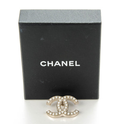 Chanel Pearl CC Brooch Pin Silver 4 of 4