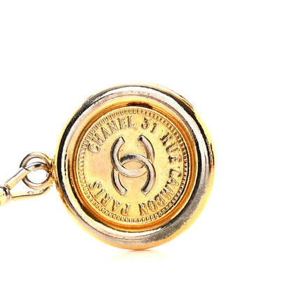Chanel Lambskin Chain CC Medallion Belt Black Gold 4 of 9