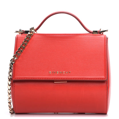 Givenchy Textured Calfskin Mini Pandora Box Chain Crossbody Bag Medium Red 1 of 8
