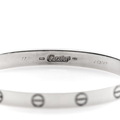 Cartier 18K White Gold LOVE Bracelet 17 4 of 6