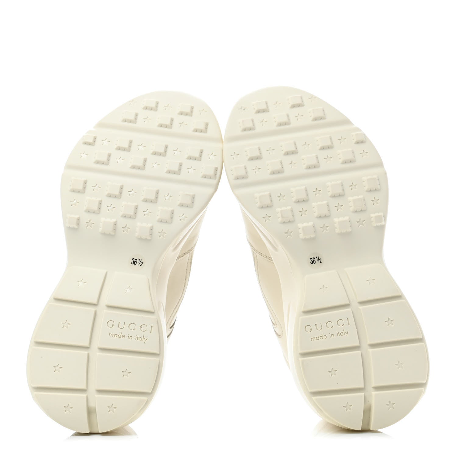 Gucci Calfskin Logo Womens Rhyton Sneakers 36.5 Ivory 4 of 4