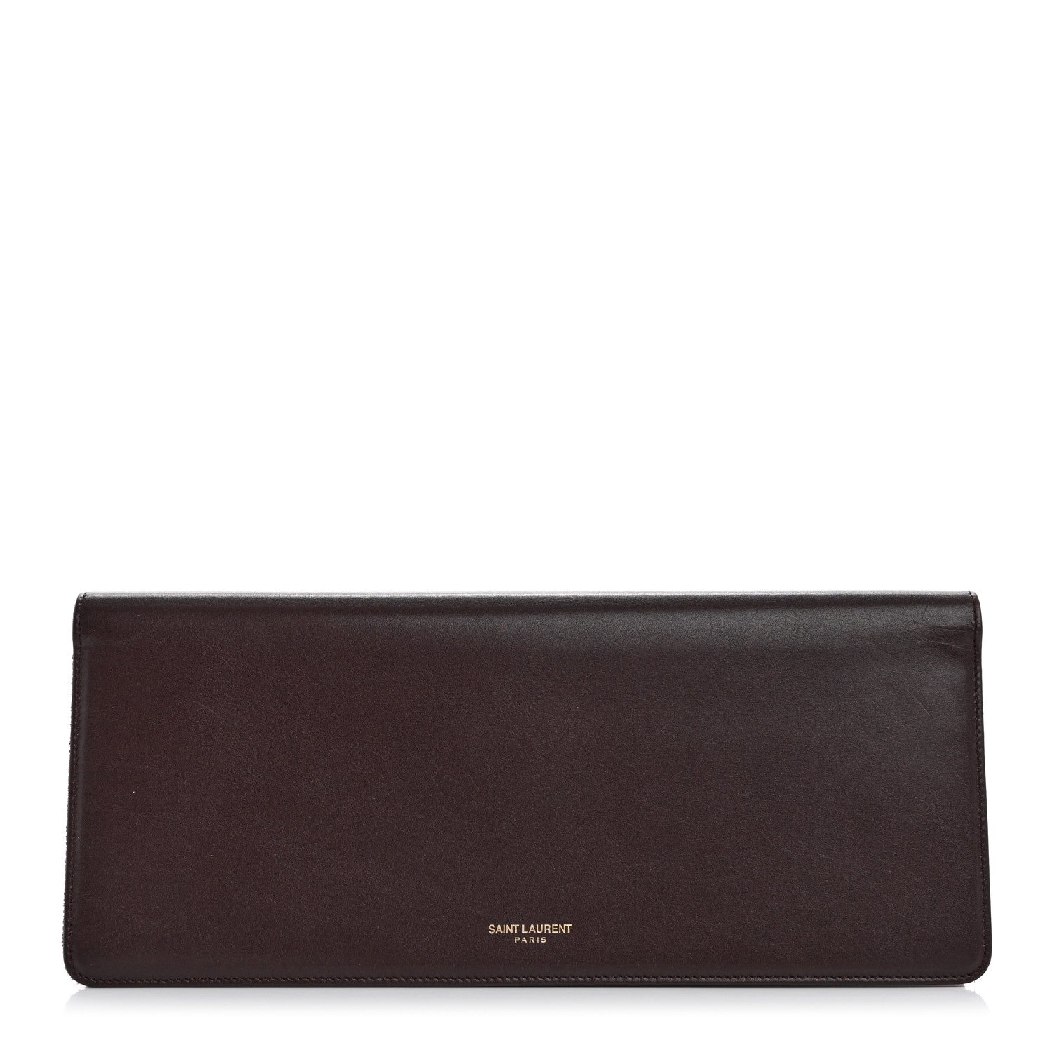 Saint Laurent Smooth Calfskin Long Marquage Document Case Bordeaux 1 of 8