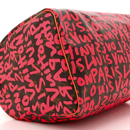 Louis Vuitton Monogram Graffiti Speedy 30 Fuchsia 9 of 11