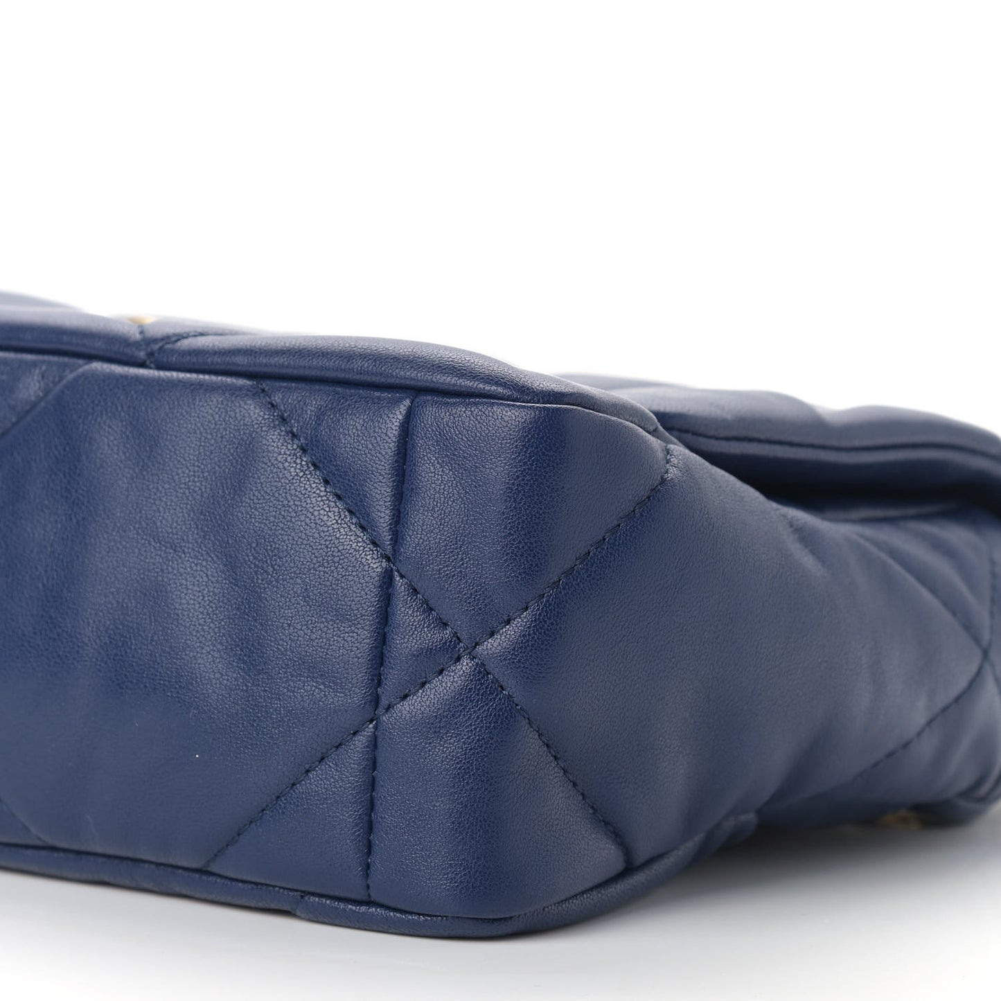 Goatskin Quilted Medium Chanel 19 Flap Dark Blue