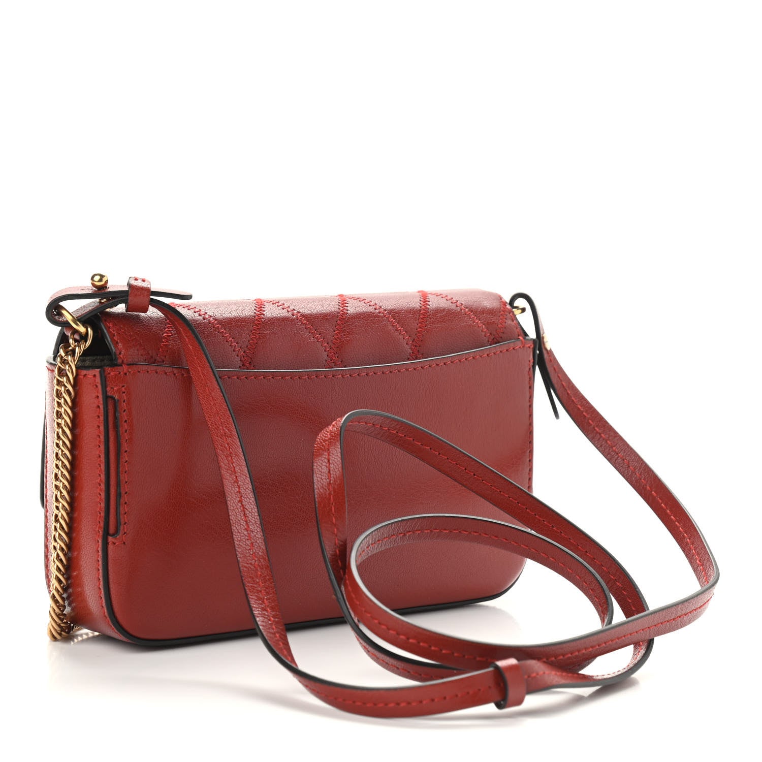 Givenchy Goatskin Quilted GV3 Mini Pocket Convertible Bag Vermillon 3 of 8