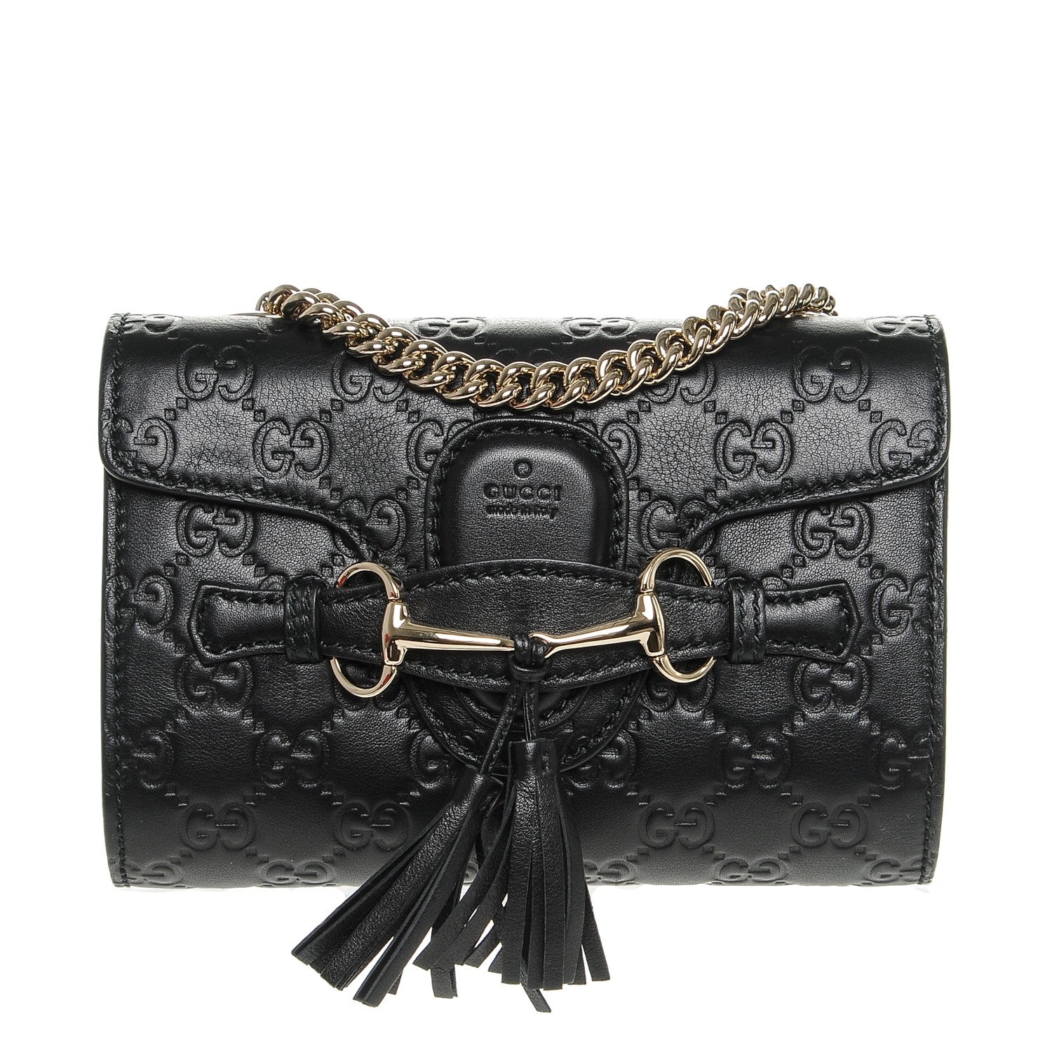 Gucci Guccissima Mini Emily Shoulder Bag Black 1 of 7