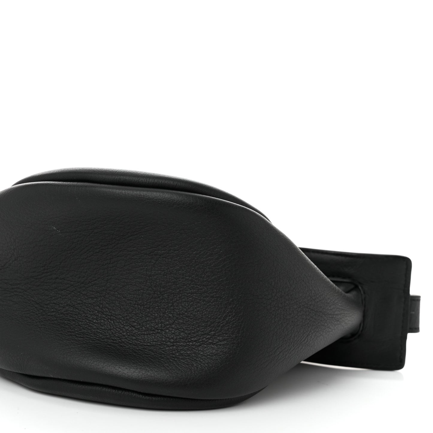 Grained Calfskin Small Slouchy Banana Bag Black