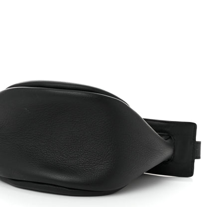 The Row Grained Calfskin Small Slouchy Banana Bag Black 9 of 9