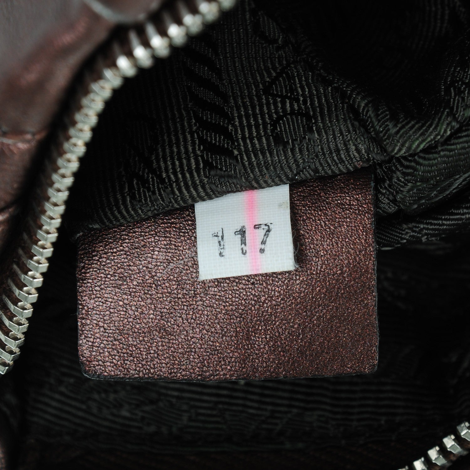 Prada Nappa Mordore Stripes Wristlet Antico 8 of 8