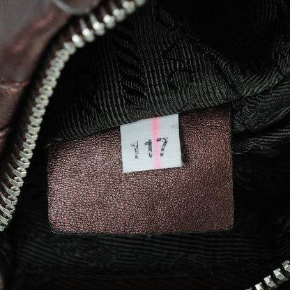 Prada Nappa Mordore Stripes Wristlet Antico 8 of 8