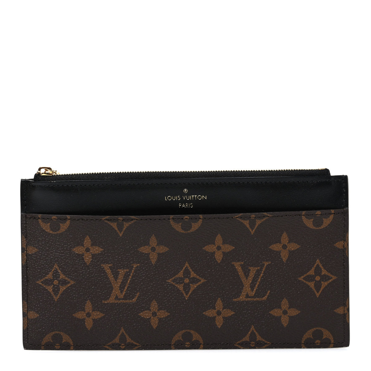 Louis Vuitton Monogram Slim Purse Black 1 of 7