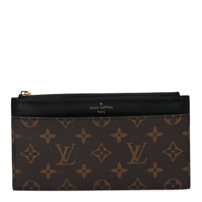 Louis Vuitton Monogram Slim Purse Black 1 of 7