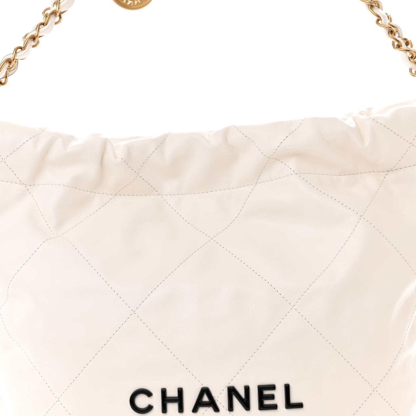Calfskin Quilted Small Chanel 22 White