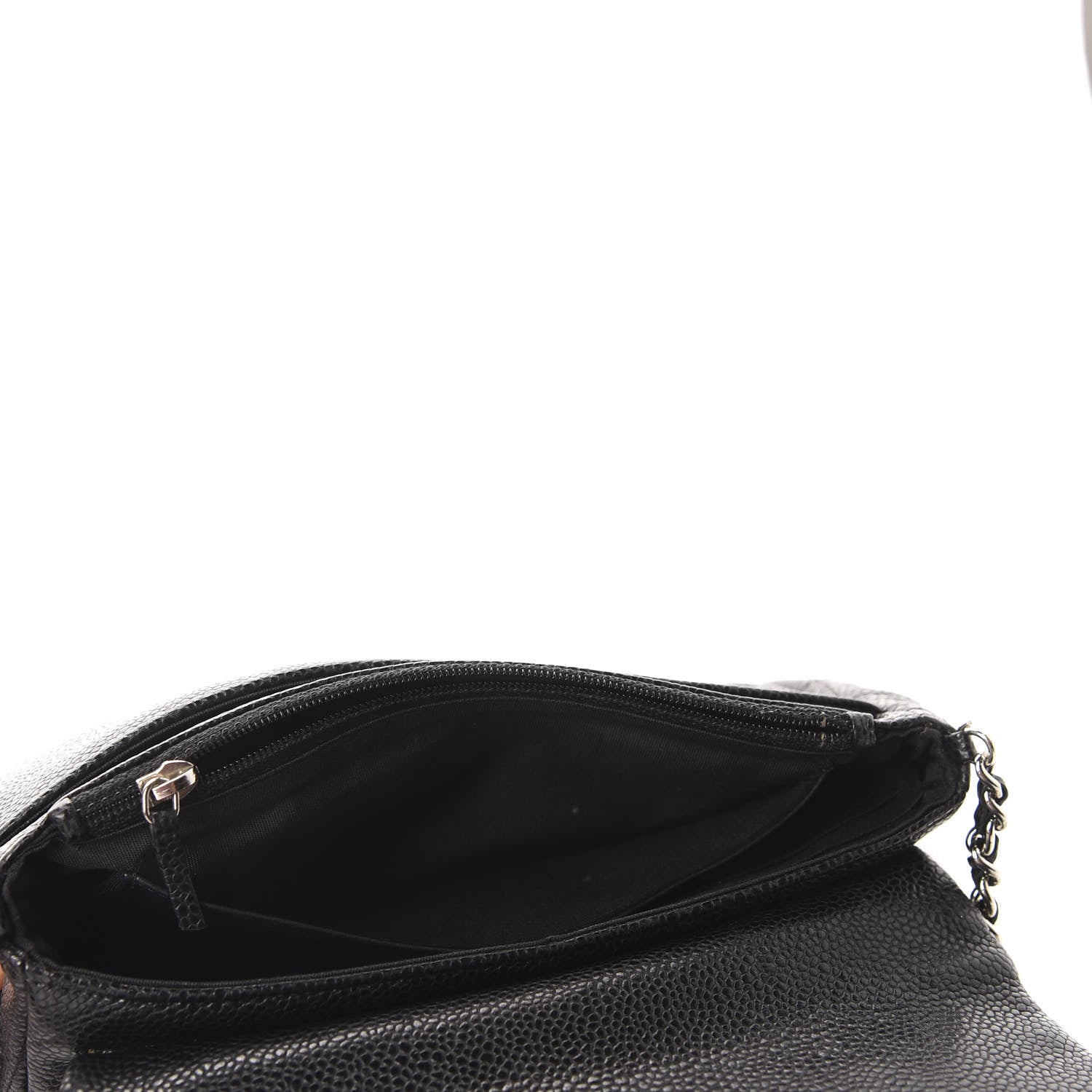 Chanel Caviar Half Moon Wallet On Chain WOC Black 5 of 11