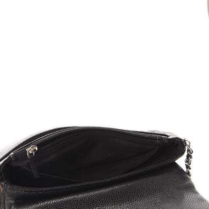Chanel Caviar Half Moon Wallet On Chain WOC Black 5 of 11