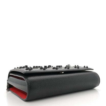 Christian Louboutin Calfskin Spikes Loubinthesky Paloma Clutch  Black 4 of 11