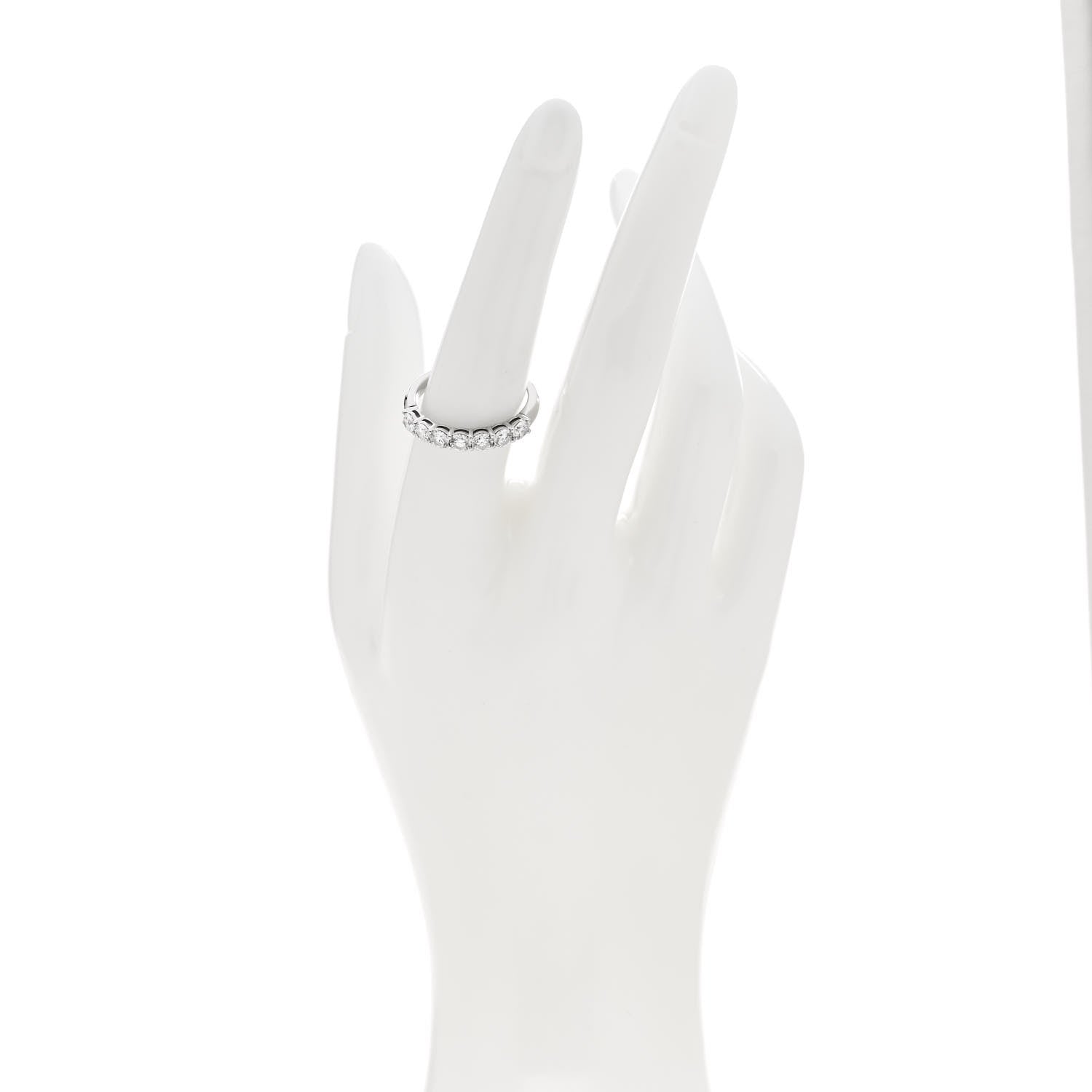 Tiffany Platinum Diamond .91ctw 3.5mm Embrace Band Ring 56 7.5 2 of 6