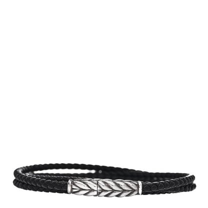 David Yurman Sterling Silver Chevron Triple-Wrap Bracelet Black 1 of 3