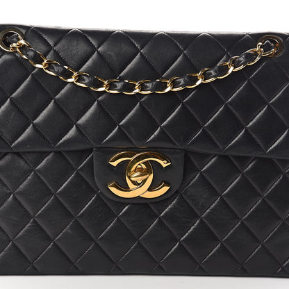 Chanel Lambskin Quilted XL Jumbo Single Flap Black 10 of 12