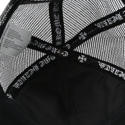 Chrome Hearts Cotton Mesh Lambskin FCK Trucker Hat Black White 7 of 8