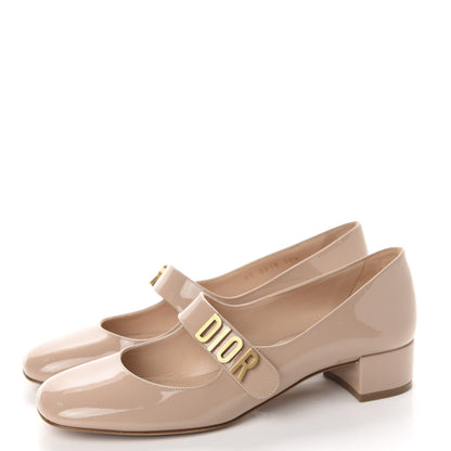 Christian Dior Patent Baby-D Ballet Pumps 38.5 Nude 3 of 12