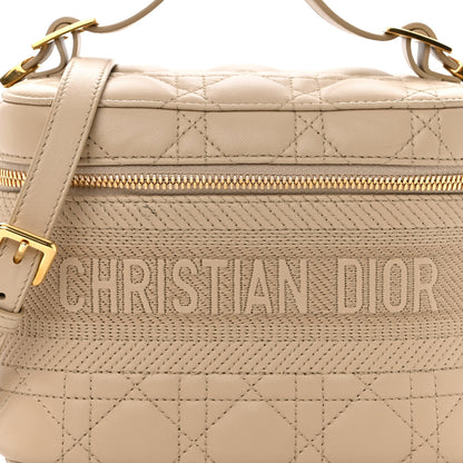 Christian Dior Lambskin Cannage Small Diortravel Vanity Case Light Beige 7 of 13