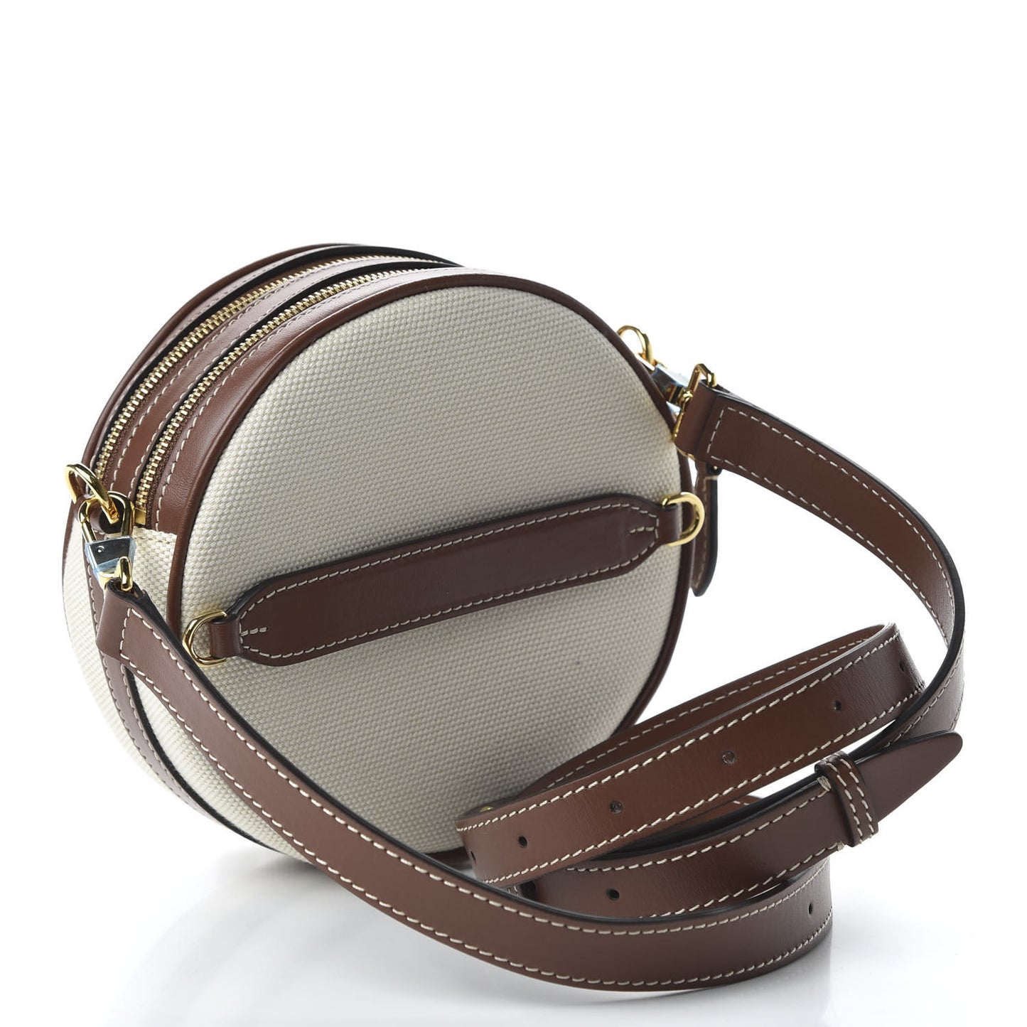 Canvas Calfskin Louise Bag Natural