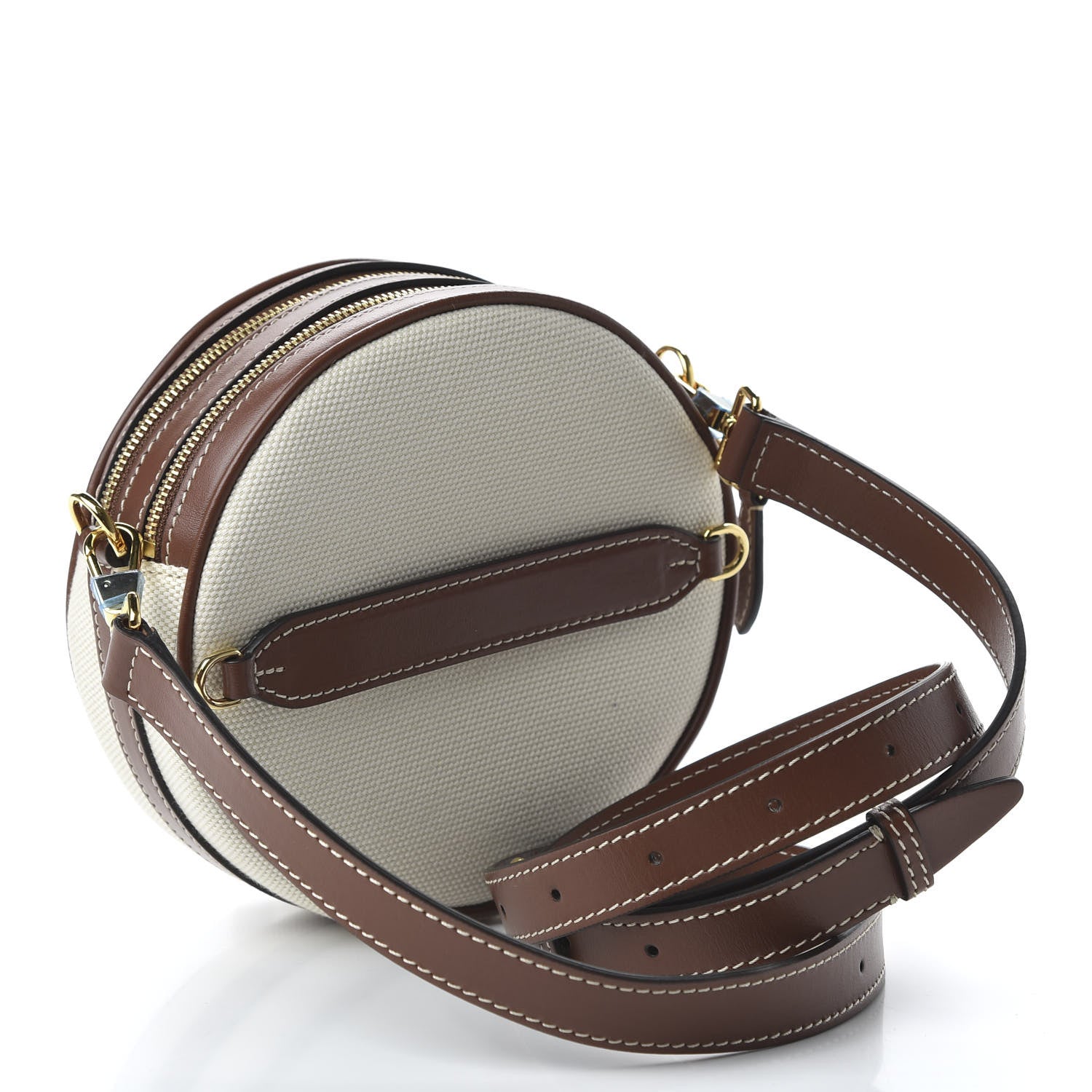 Burberry Canvas Calfskin Louise Bag Natural 3 of 11