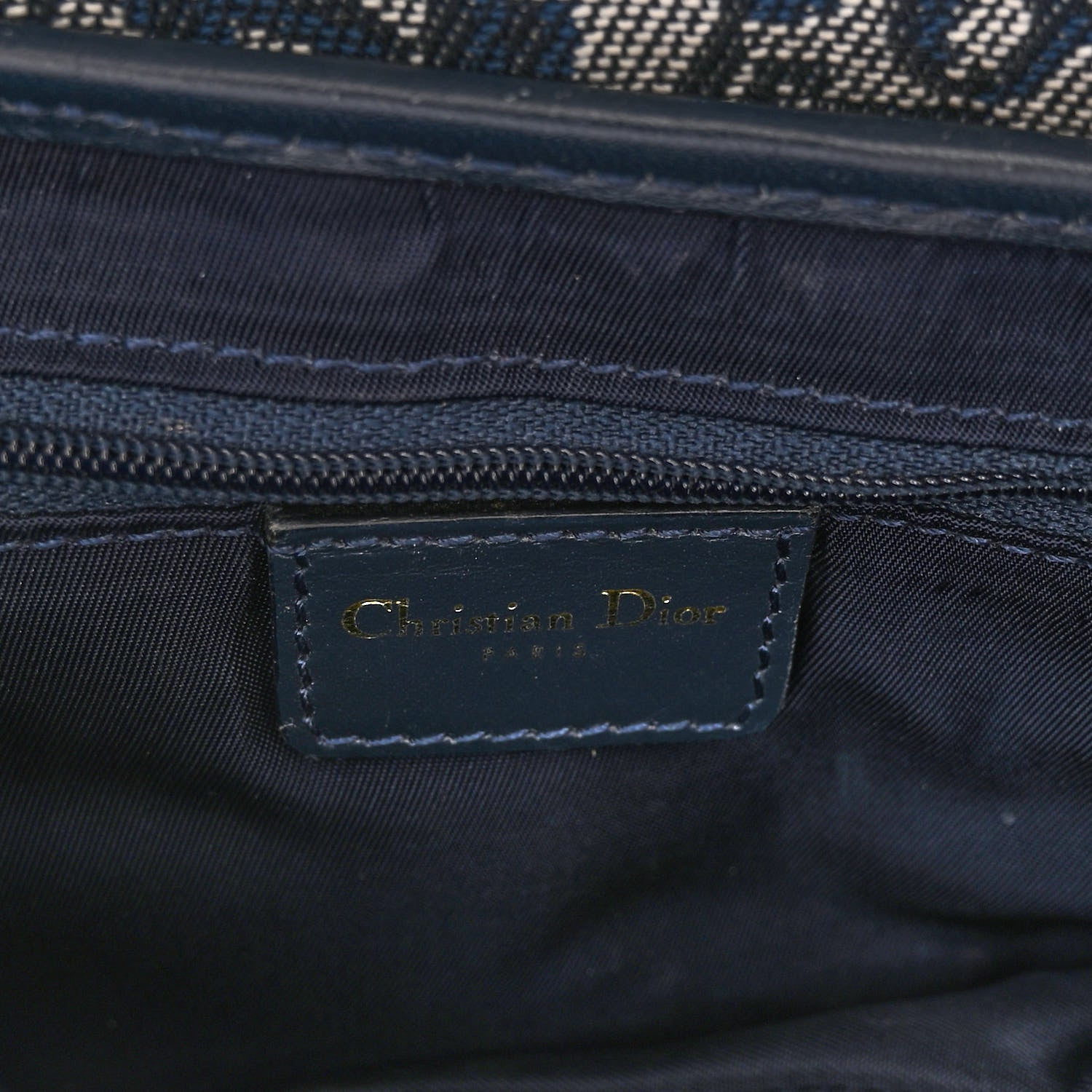 Christian Dior Monogram Saddle Bag Blue 5 of 9