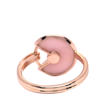 Cartier 18K Pink Gold Diamond Pink Opal Amulette de Cartier Ring 48 4.5 3 of 5
