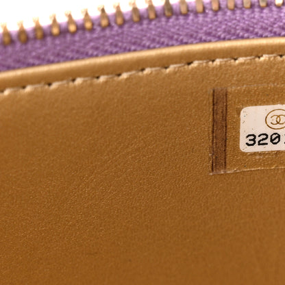 Chanel Lambskin Quilted Pearl Crush Small Vanity Case With Chain Purple 7 of 11