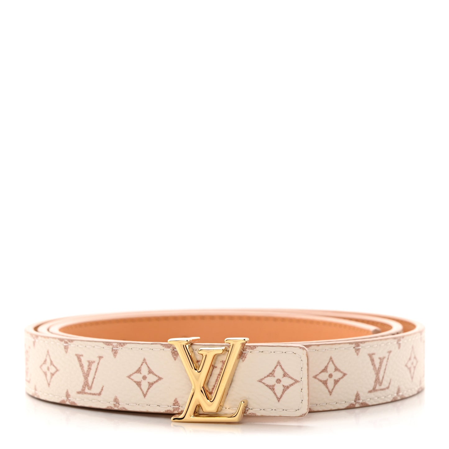 Calfskin Monogram Dune 20mm LV Iconic Reversible Belt 90 36 Sandy