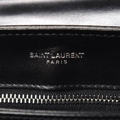 Saint Laurent Calfskin Y Quilted Monogram Toy Loulou Crossbody Bag Black 8 of 11