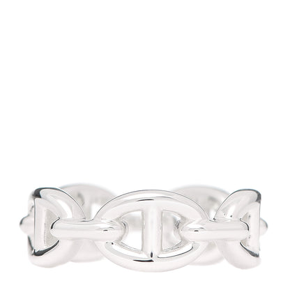 Hermes Sterling Silver PM Chaine d'Ancre Enchainee Band Ring 53 6.25 1 of 6
