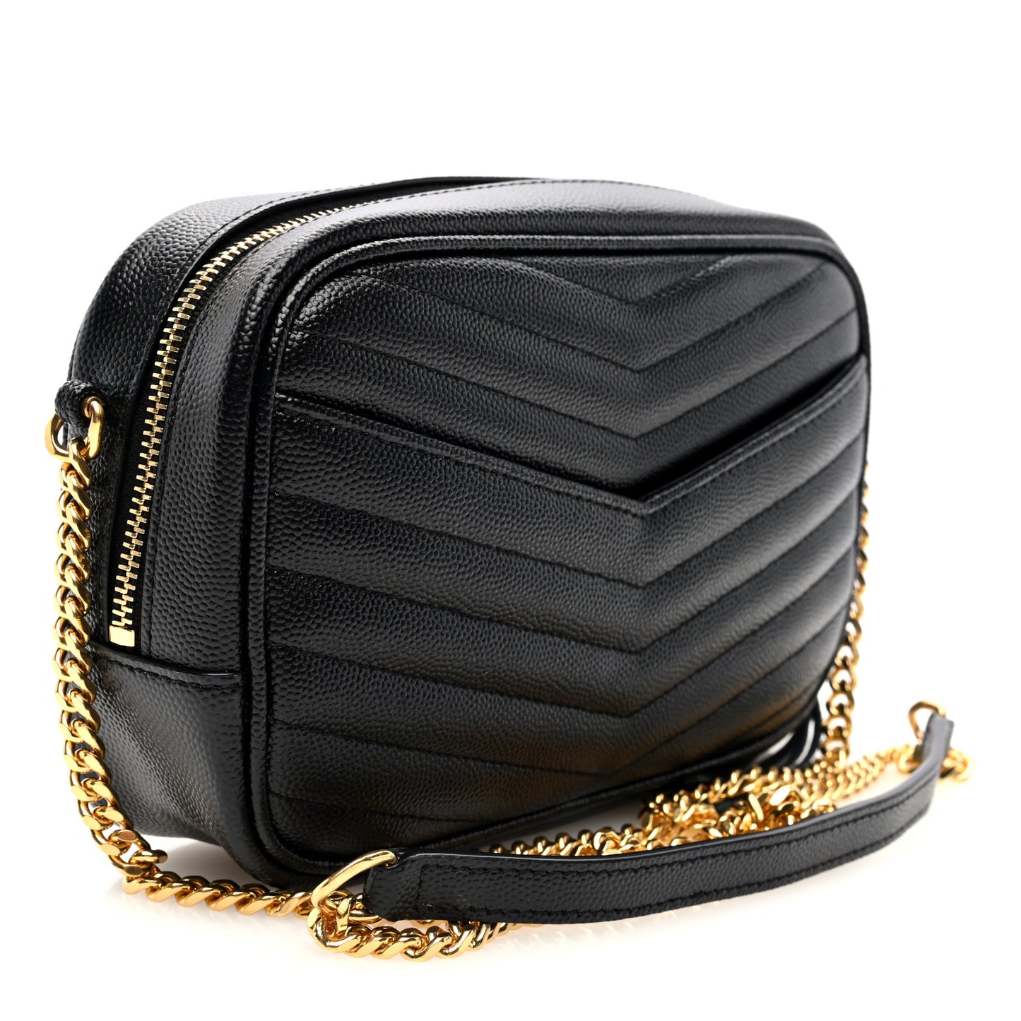 Grain De Poudre Matelasse Monogram Mini Lou Camera Bag Black