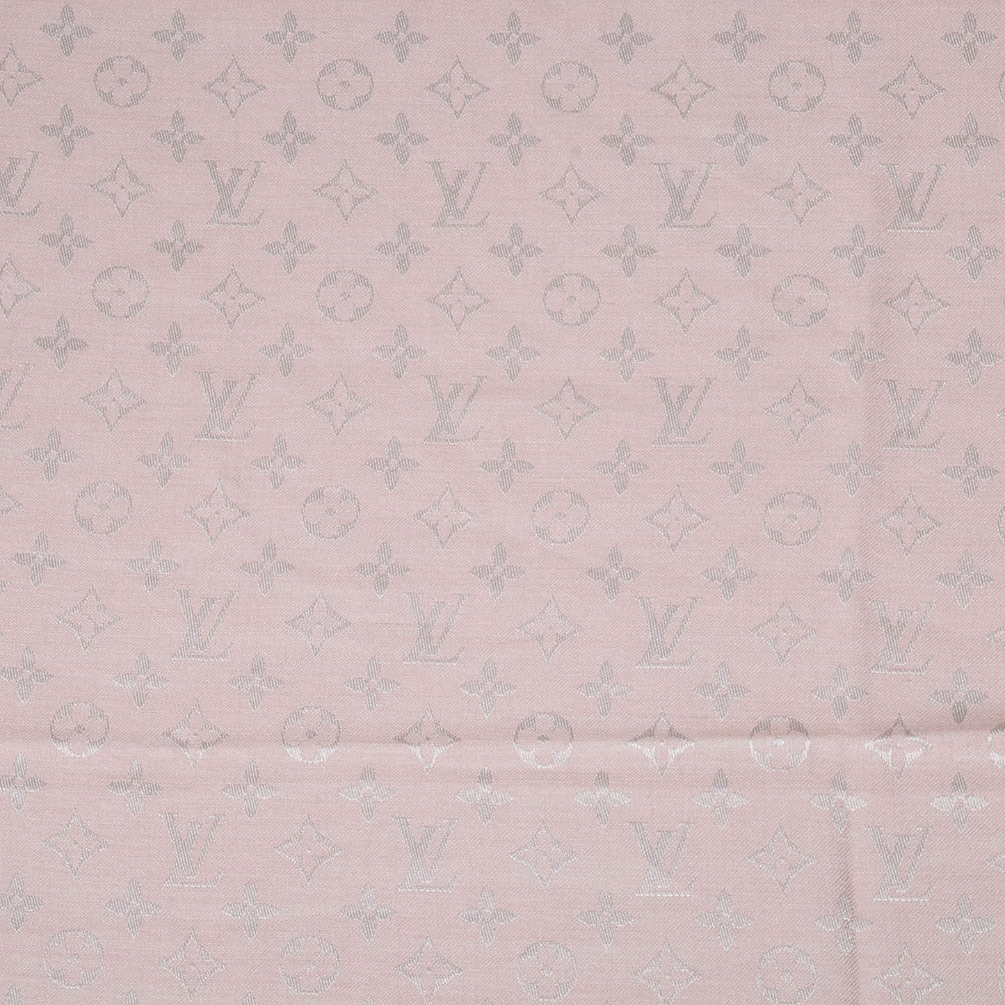 Silk Wool Monogram Denim Shawl Rose