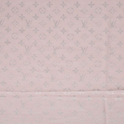 Louis Vuitton Silk Wool Monogram Denim Shawl Rose 4 of 5