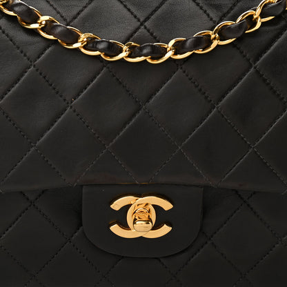Chanel Lambskin Quilted Medium Double Flap Black 8 of 10