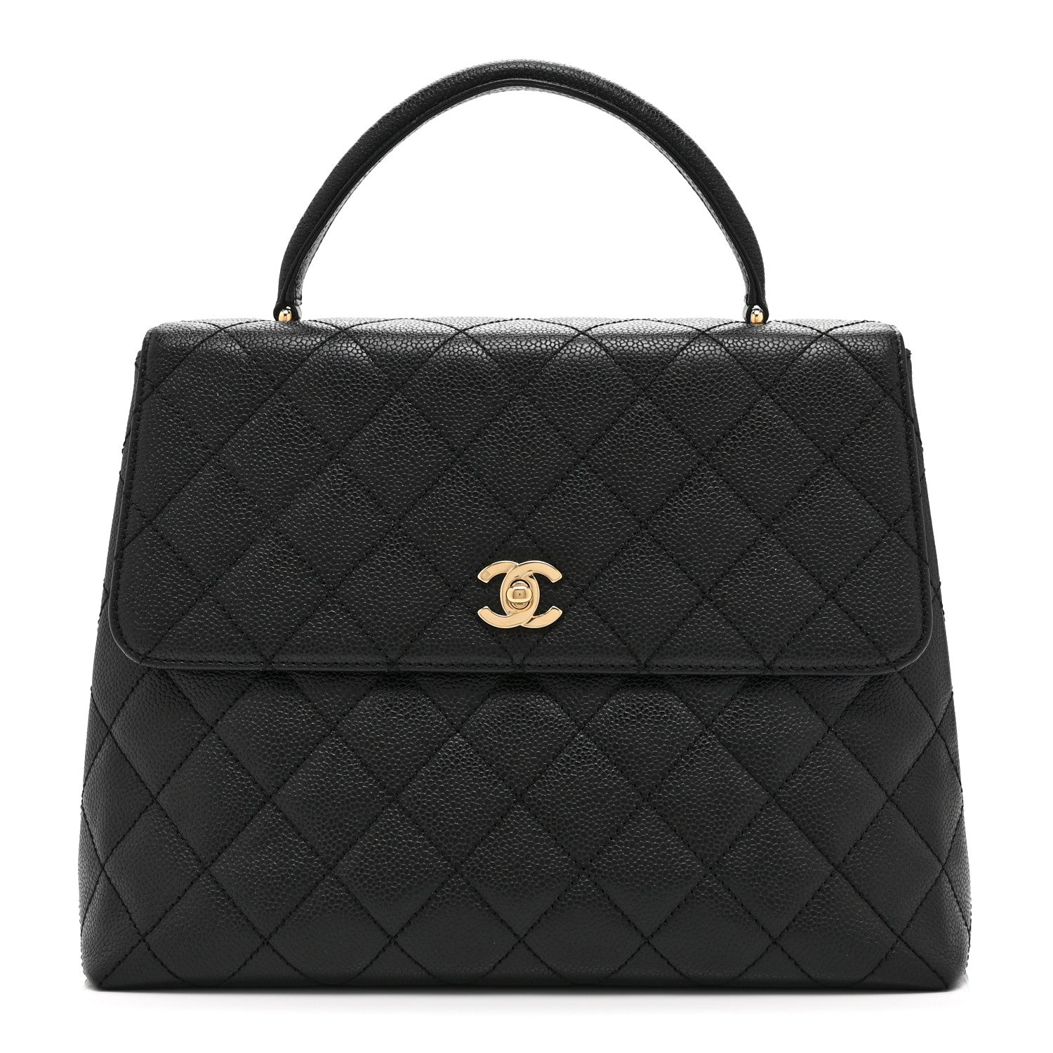 Chanel Caviar Quilted Jumbo Kelly Flap Black 1 of 11
