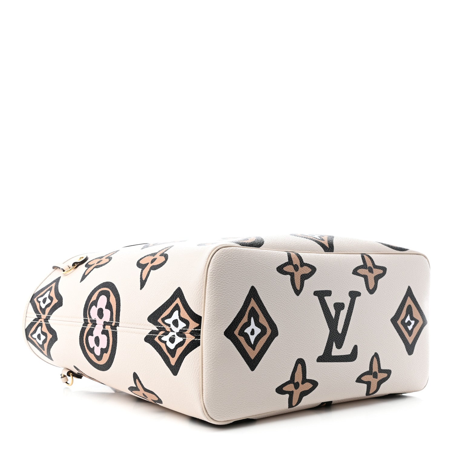 Louis Vuitton Monogram Giant Wild At Heart Neverfull MM Creme 3 of 4