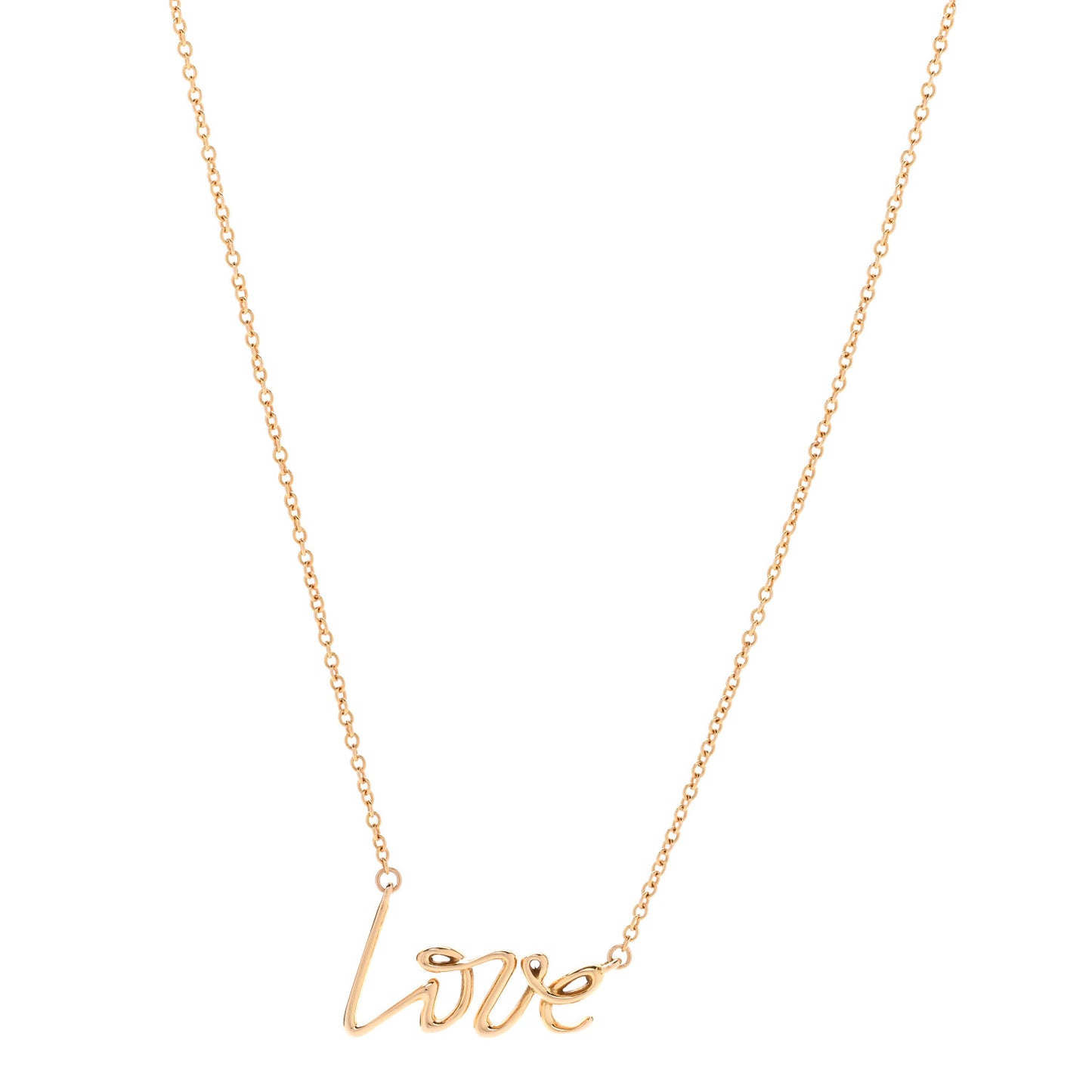 18K Rose Gold Paloma's Graffiti Love Pendant Necklace