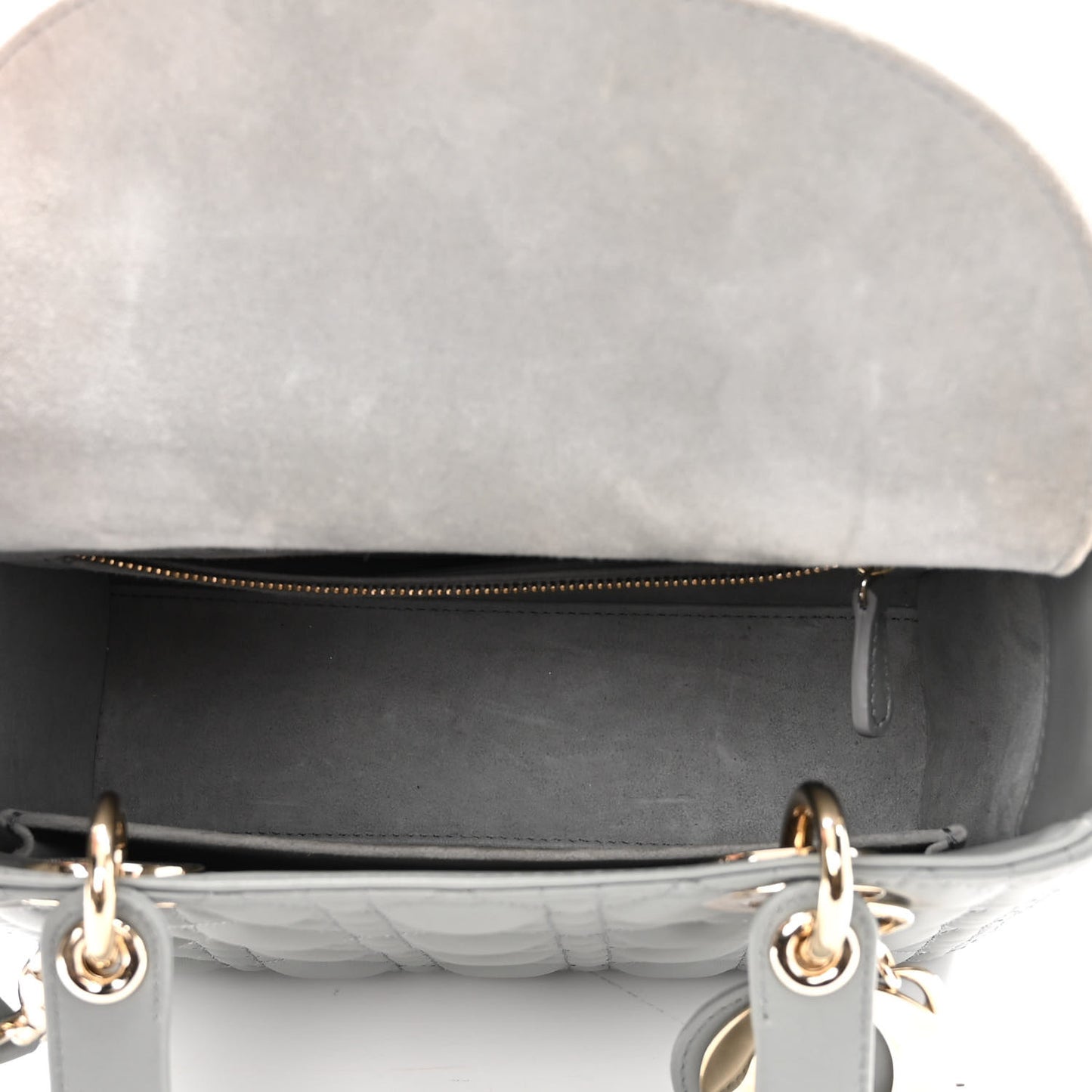 Lambskin Cannage Medium Lady Dior Grey