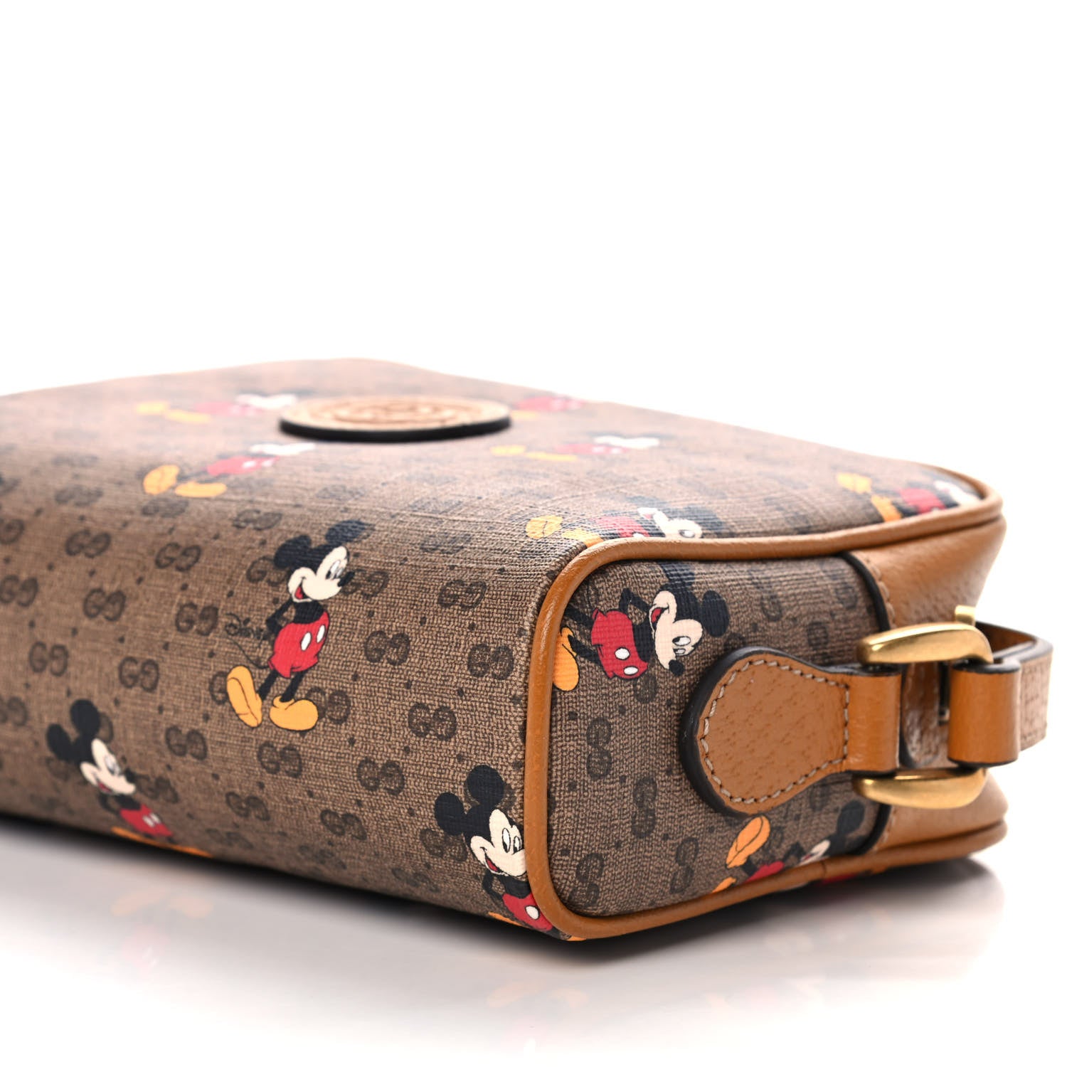 Gucci X DISNEY Mini Vintage GG Supreme Monogram Mickey Mouse Shoulder Bag Beige Vintage Sun Oil 10 of 10