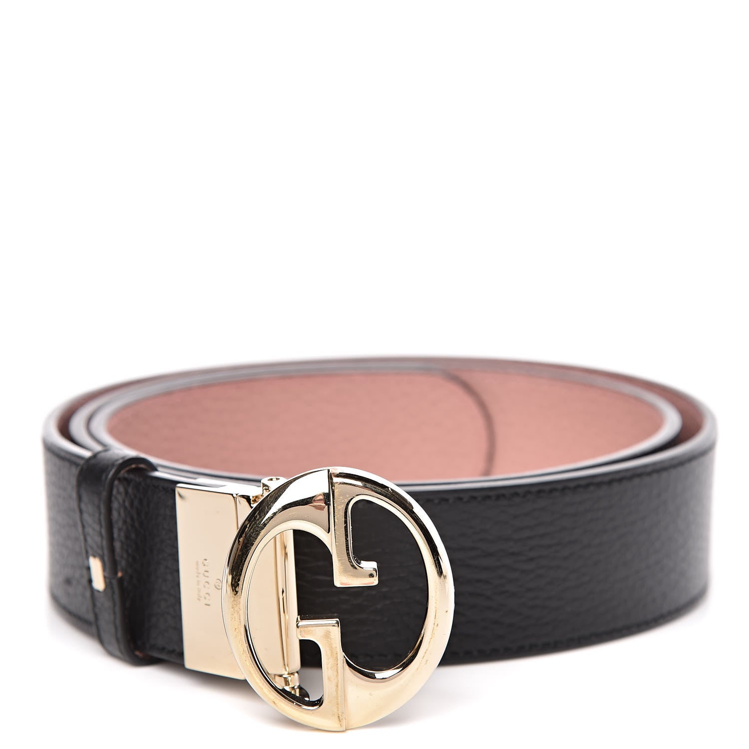 Gucci Calfskin 1973 Reversible Belt 100 40 Black Pink 1 of 8