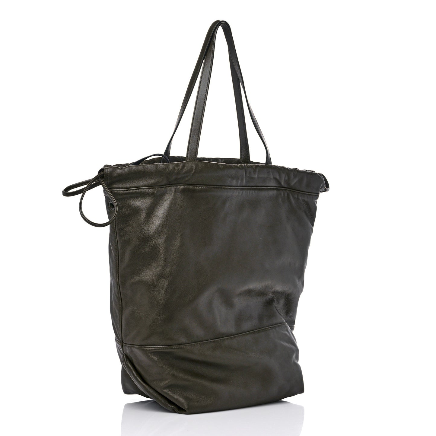 Lambskin West Shopping Bag Dark Tea