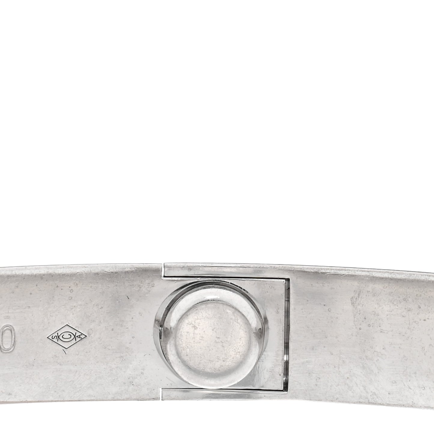 18K White Gold 4 Diamond LOVE Bracelet 16