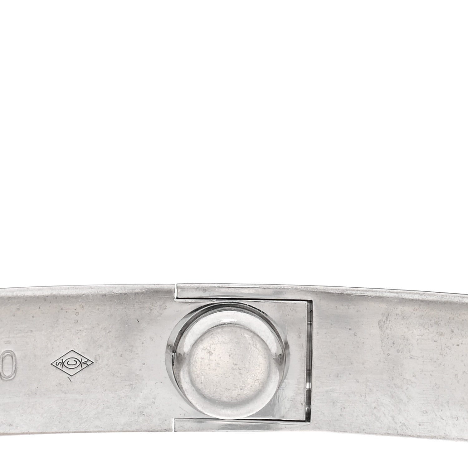 Cartier 18K White Gold 4 Diamond LOVE Bracelet 16 6 of 7