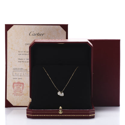 Cartier 18K Yellow Gold Diamond Mother of Pearl XS Amulette de Cartier Pendant Necklace 6 of 6